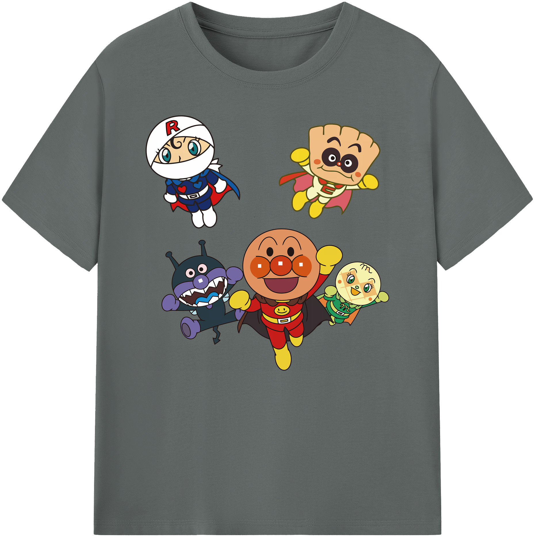 （画像用） アンパンマン Anpanman 綿100％ メンズ半袖Tシャツ｜肌触りやわらか＆通気性